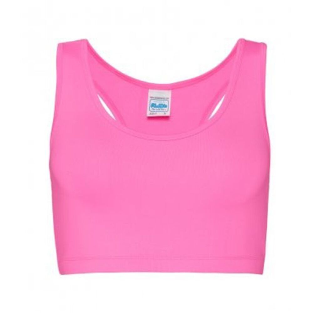 AWDis Just Cool Womens/Ladies Girlie Sports Crop Top / Electric Pink